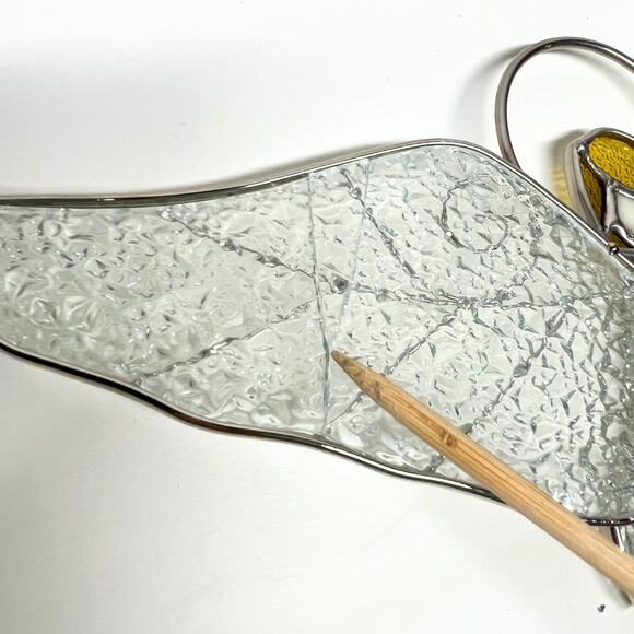 Stained Glass Angel Sun Catcher FLAW - Picture 5 of 7